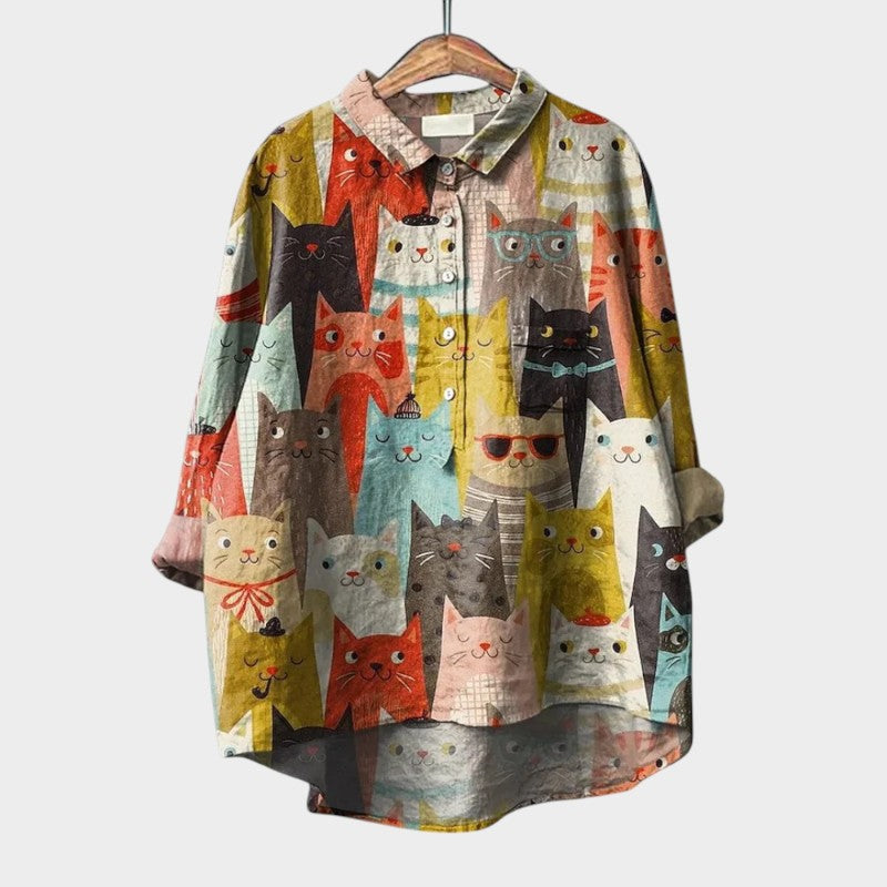 Astrid – Premium Blouse with Lace Details