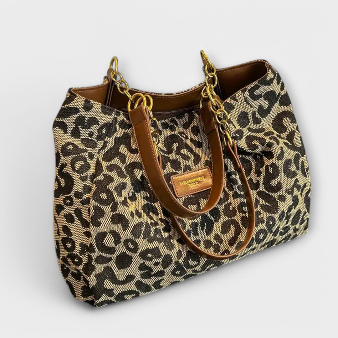 Léora. - Leopard Canvas Tote