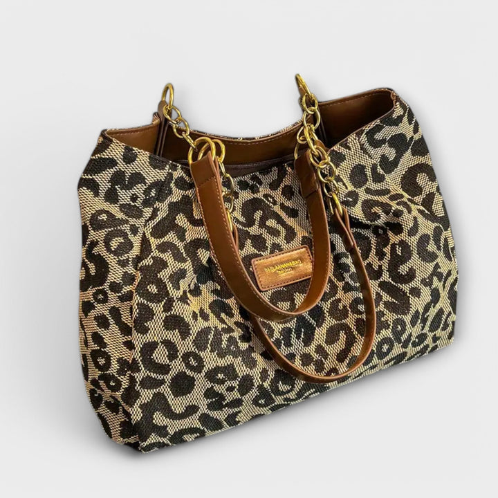 Léora. - Leopard Canvas Tote