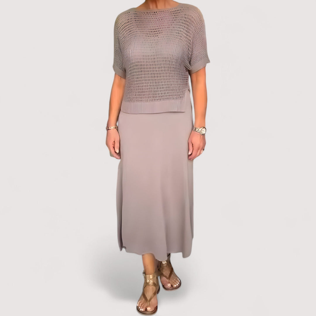 Elina | Summer Dress with Knitted Top