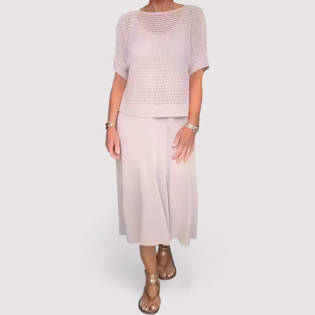 Elina | Summer Dress with Knitted Top