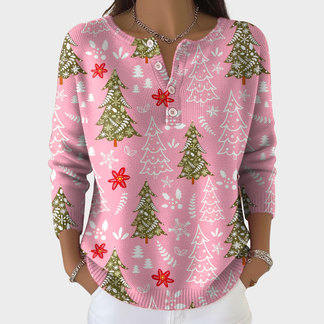 Stella | Christmas jumper with buttons
