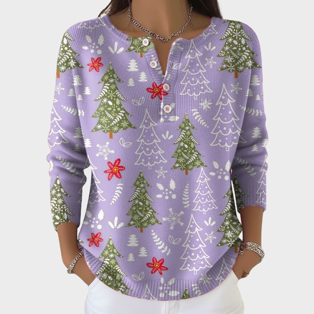 Stella | Christmas jumper with buttons