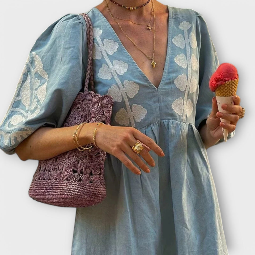 Rena - Printed Dress for Effortless Elegance