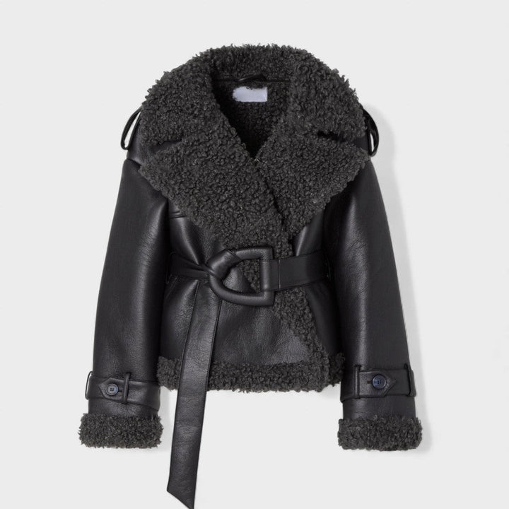 Grace | Shearling coat with belt