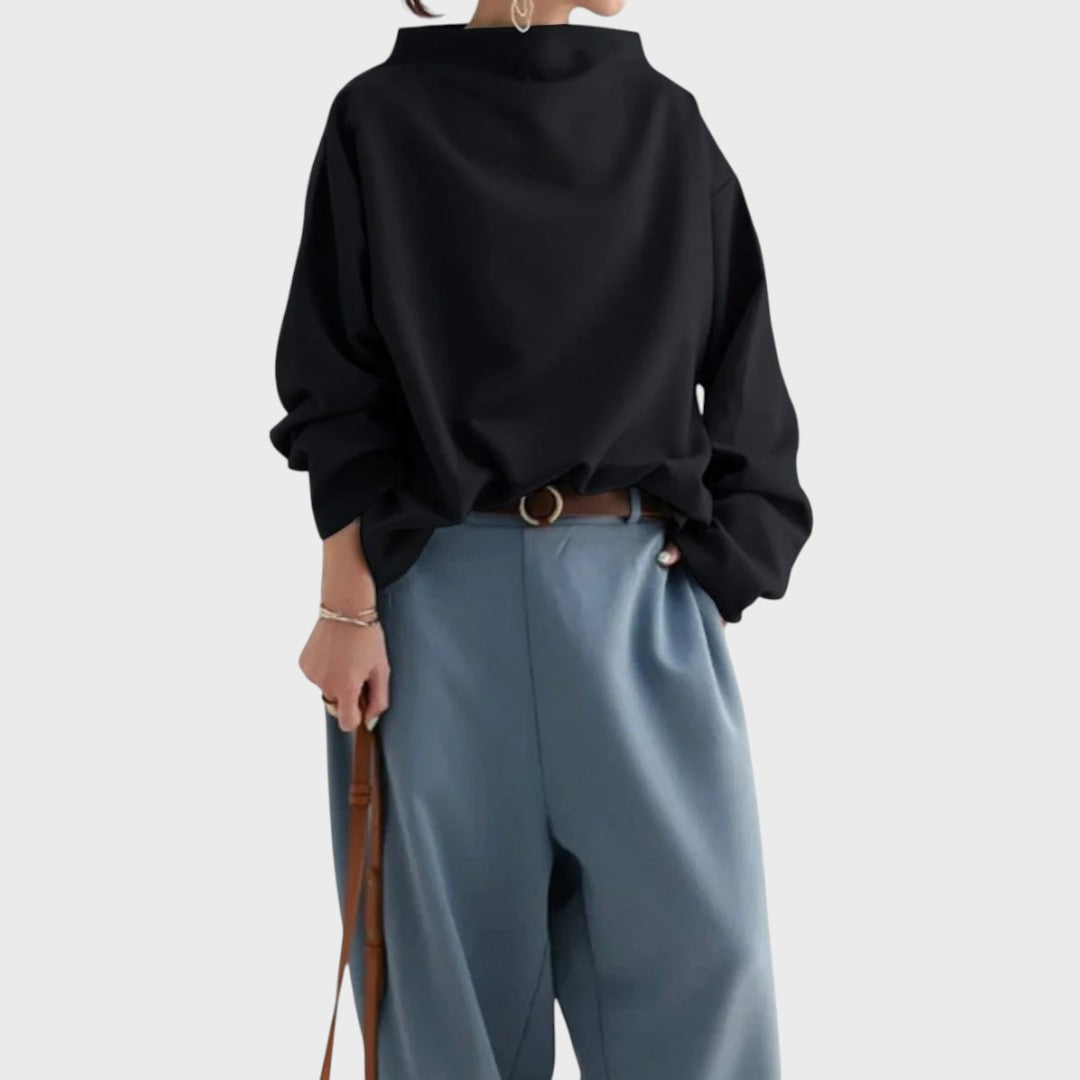 Elly | Weichi Knitted Top with High Collar