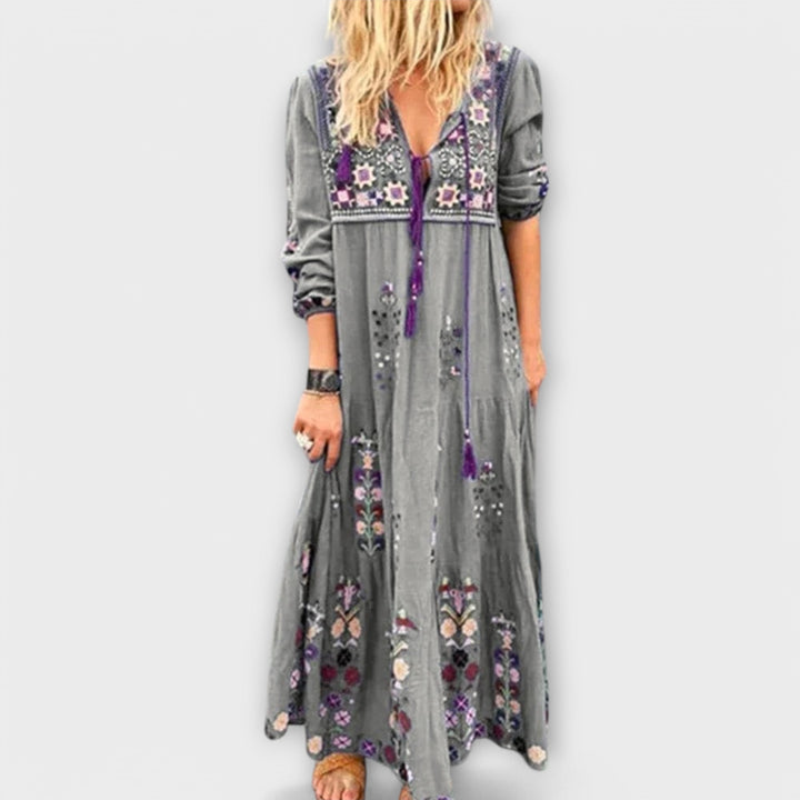 Vivi - Lässig’s Boho Linen Maxi Dress
