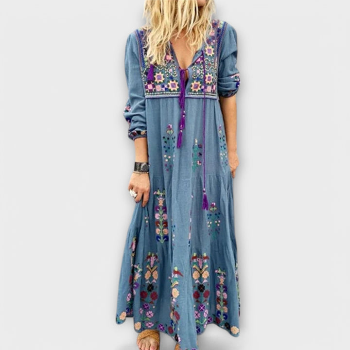 Vivi - Lässig’s Boho Linen Maxi Dress