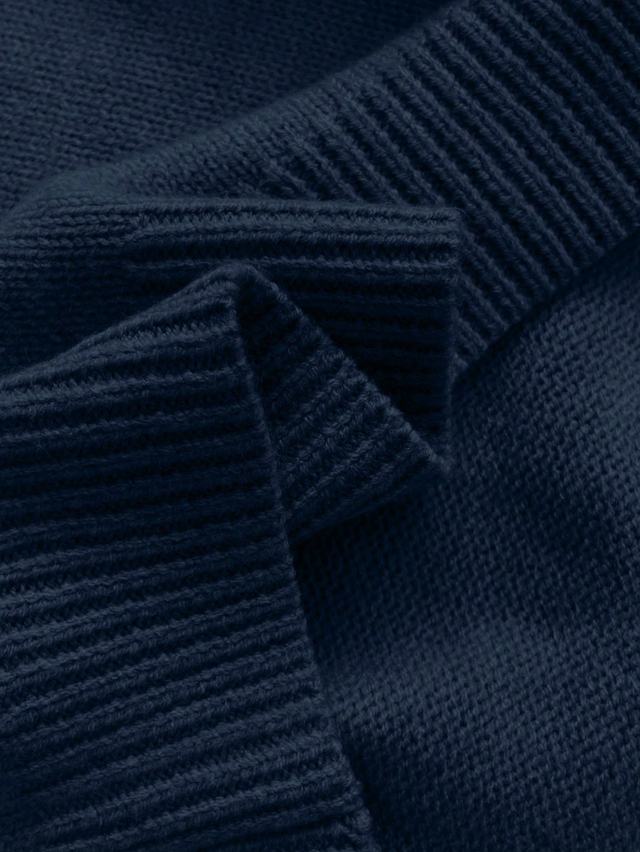 Celine – Chic Knit Sweater with Elegant Lace Collar