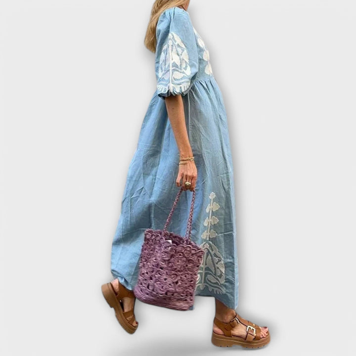 Rena - Printed Dress for Effortless Elegance